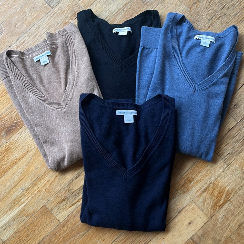 4 V-Neck Sweater Bundle